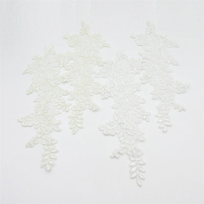 Large Corded Laced Flower Motifs - 30cm - Pair - 5367