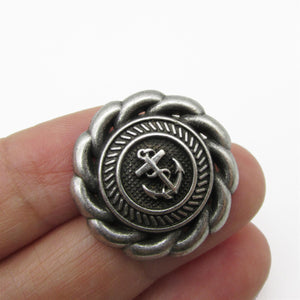 Rope And Anchor Metal Button 4449