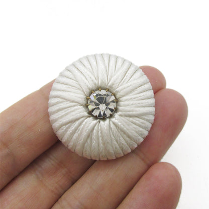 Passementerie Corded Button with Diamante Centre - 4363