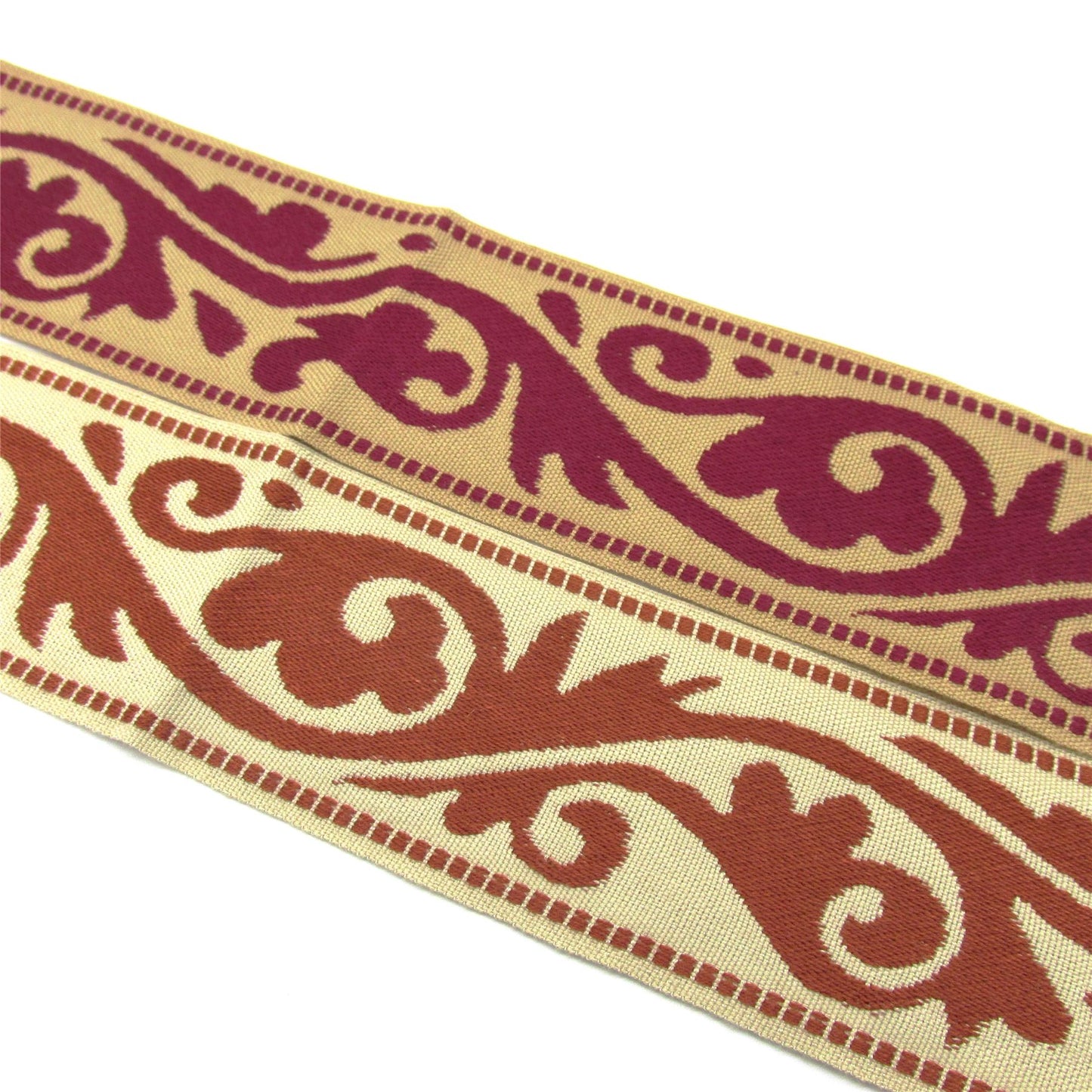 Jacquard Braid with Flower Swirl Pattern 57mm x 1m - 5006