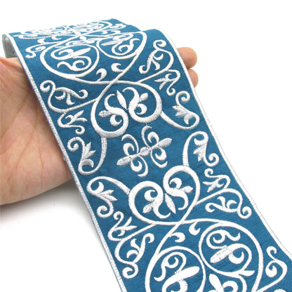 Fancy Wide Jacquard Braid - 90mm - by the metre - 9773