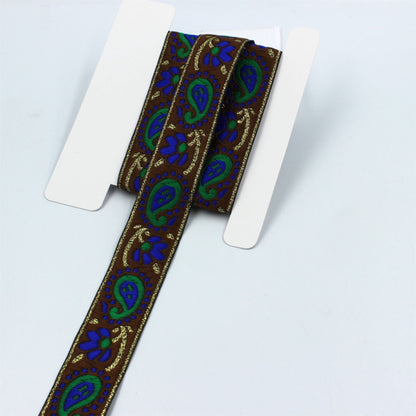 Bright Multi Coloured Paisley Braid 23mm 6551