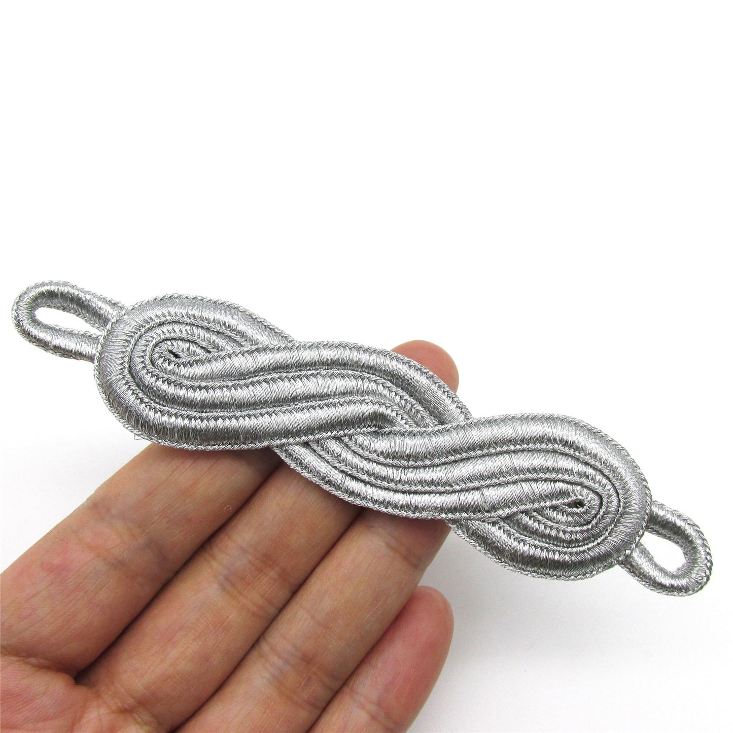 Metallic Epaulette Silver 12cm - 9925