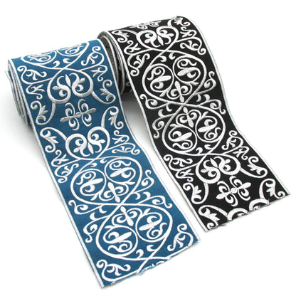 Fancy Wide Jacquard Braid - 90mm - by the metre - 9773