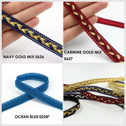 Gimp Braid with Plaited Centre - 12mm x 1m - 9844