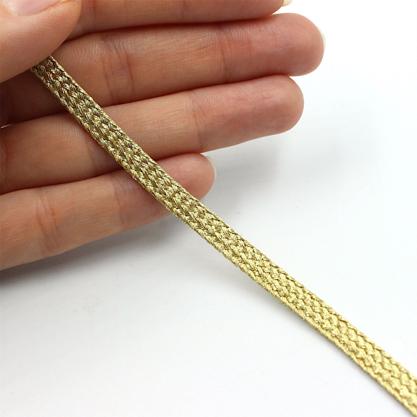 Metallic Woven Flat Braid 7979