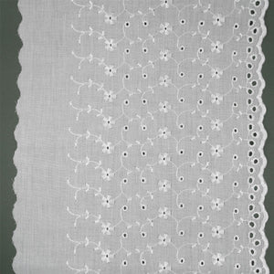 White Broderie Anglaise Lace WHITE 25cm 6400