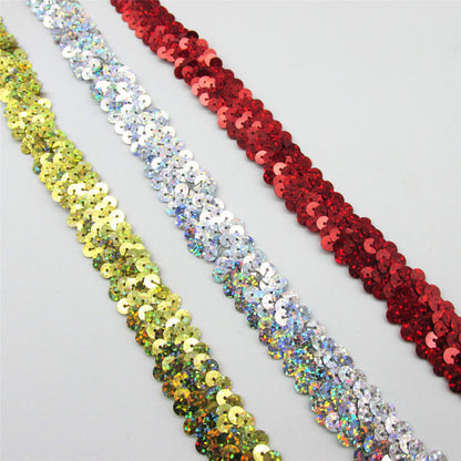 Iridescent Hologram Stretch Sequin Trim 20mm x 1m - 7997
