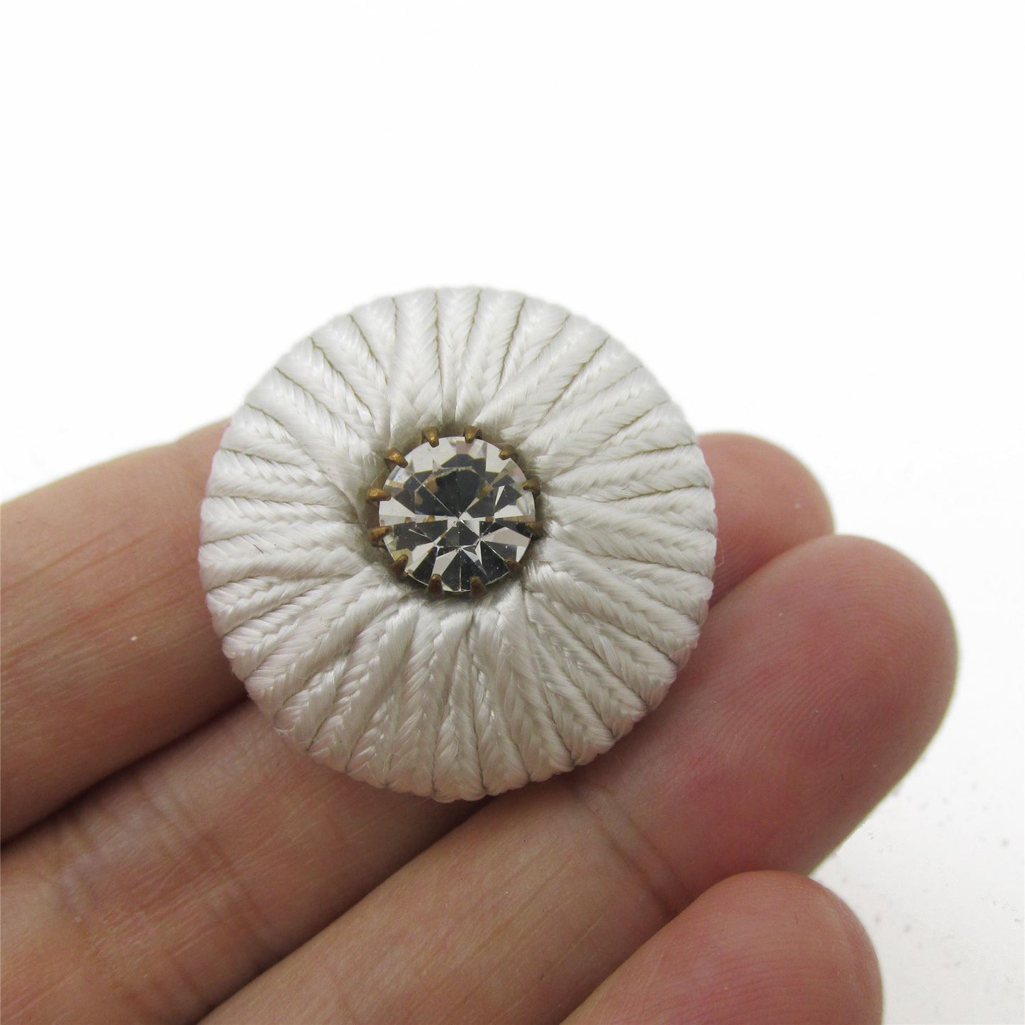 Passementerie Corded Button with Diamante Centre - 4363