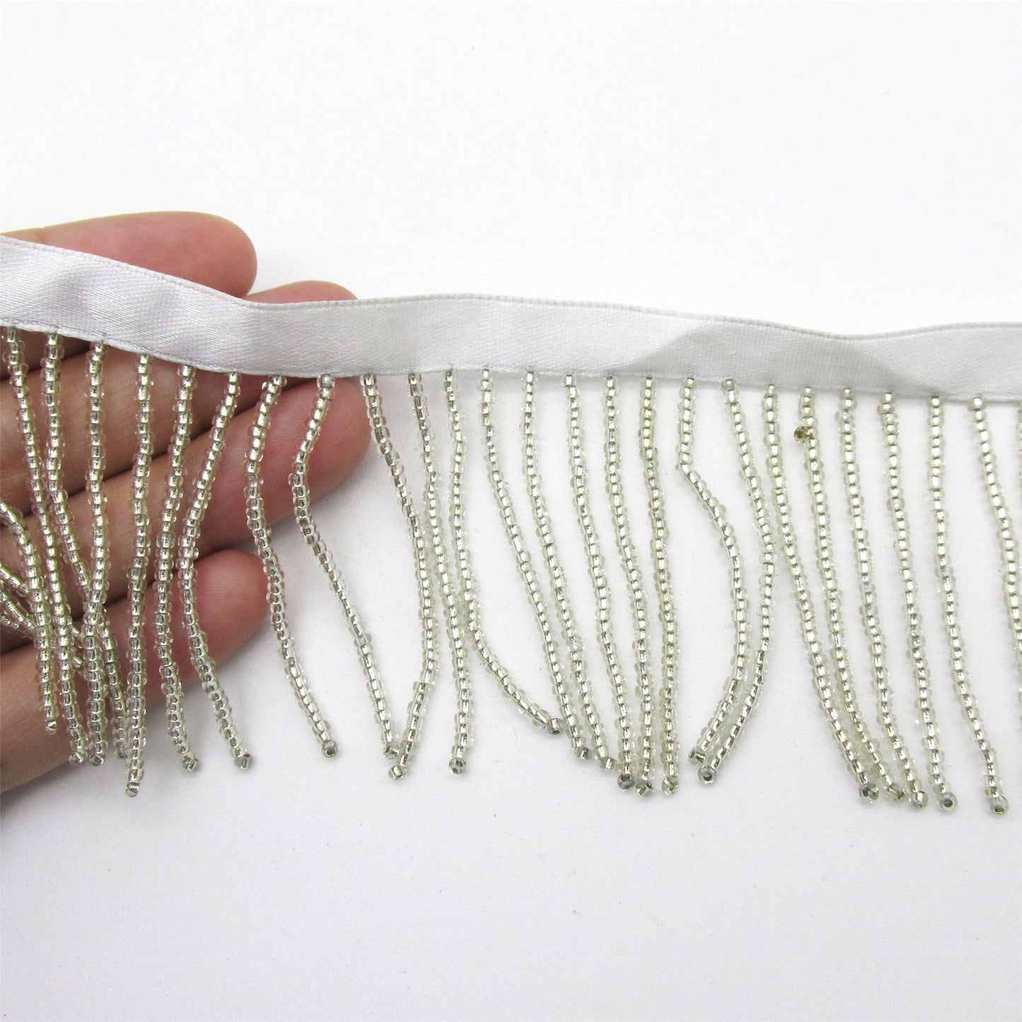 Seed Beaded Fringe - by the metre - 50mm - 7519