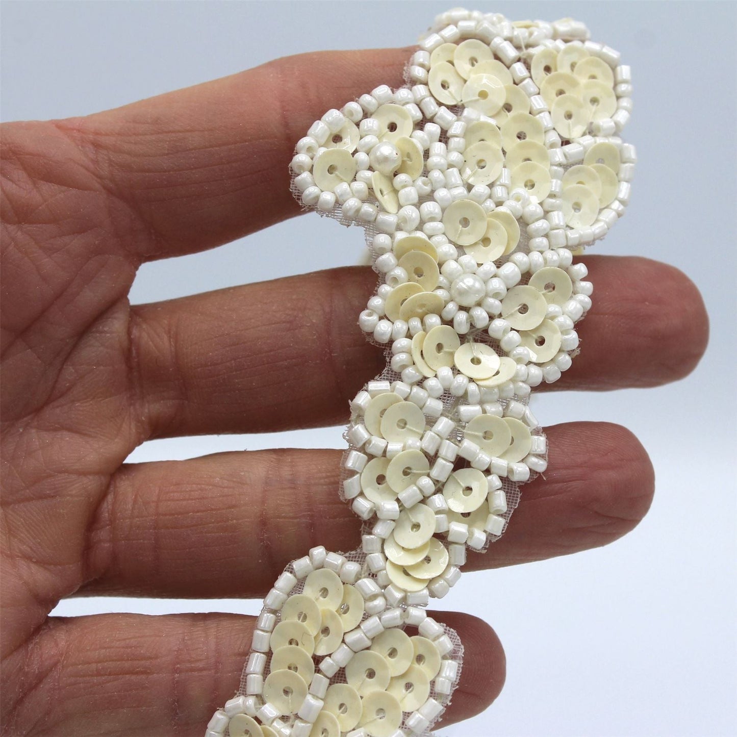 Sequin Flower Braid Trim 38mm 8808