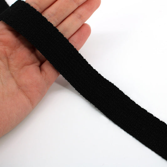 Flat Acrylic Tape - Black - 25mm - by the metre - 6139