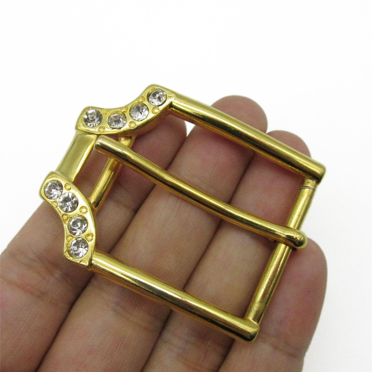 Diamante Detail Metal Buckle 50mm x 38mm - 5237
