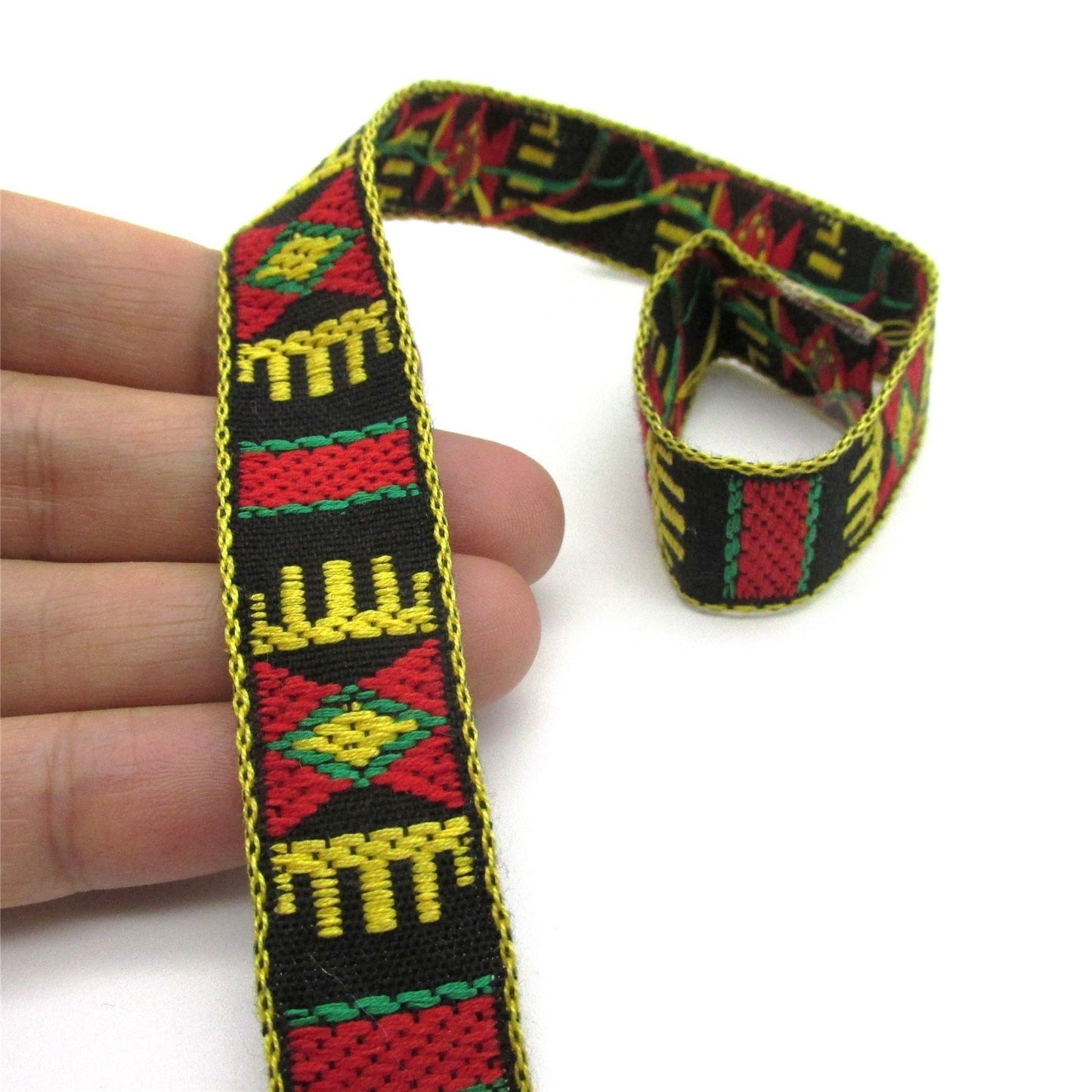 Brightly Coloured Aztec Braid 20mm x 1m - 9367