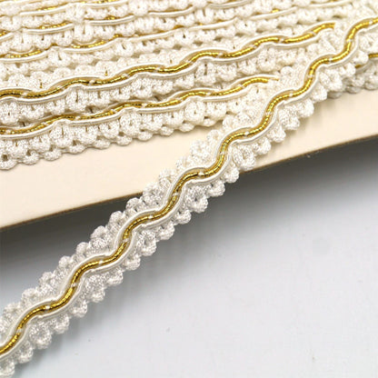 Vintage Braid with Metallic Wave - 10mm - by the metre - 1724
