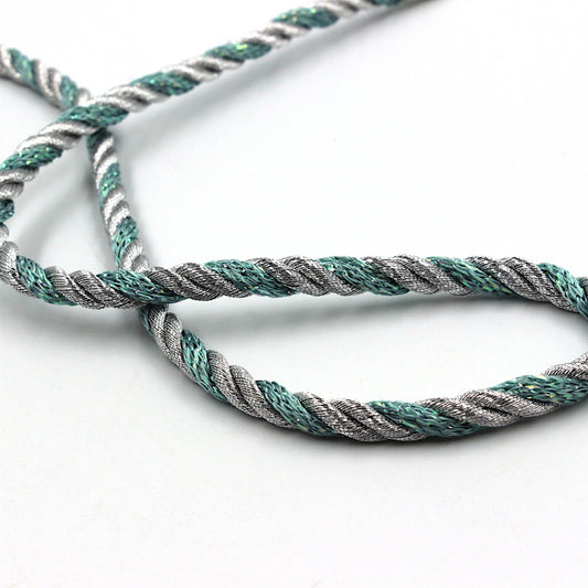 Dual Colour Twisted Metallic Cord - 5mm - by the metre - 9083