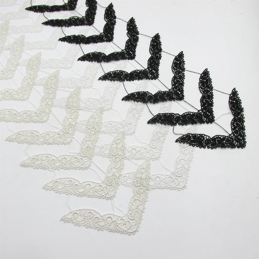 Large V Shaped Lace Motifs 15cm x10 - 9142