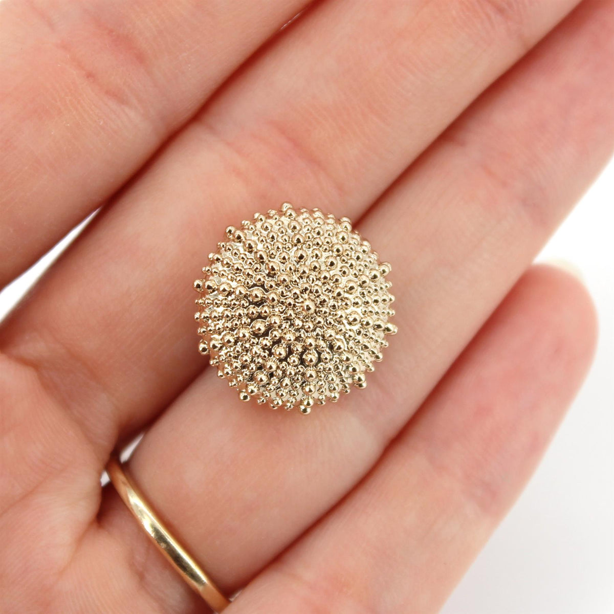 Sea Urchin Decorative Metal Shank Button - 28L (18mm) - 5611