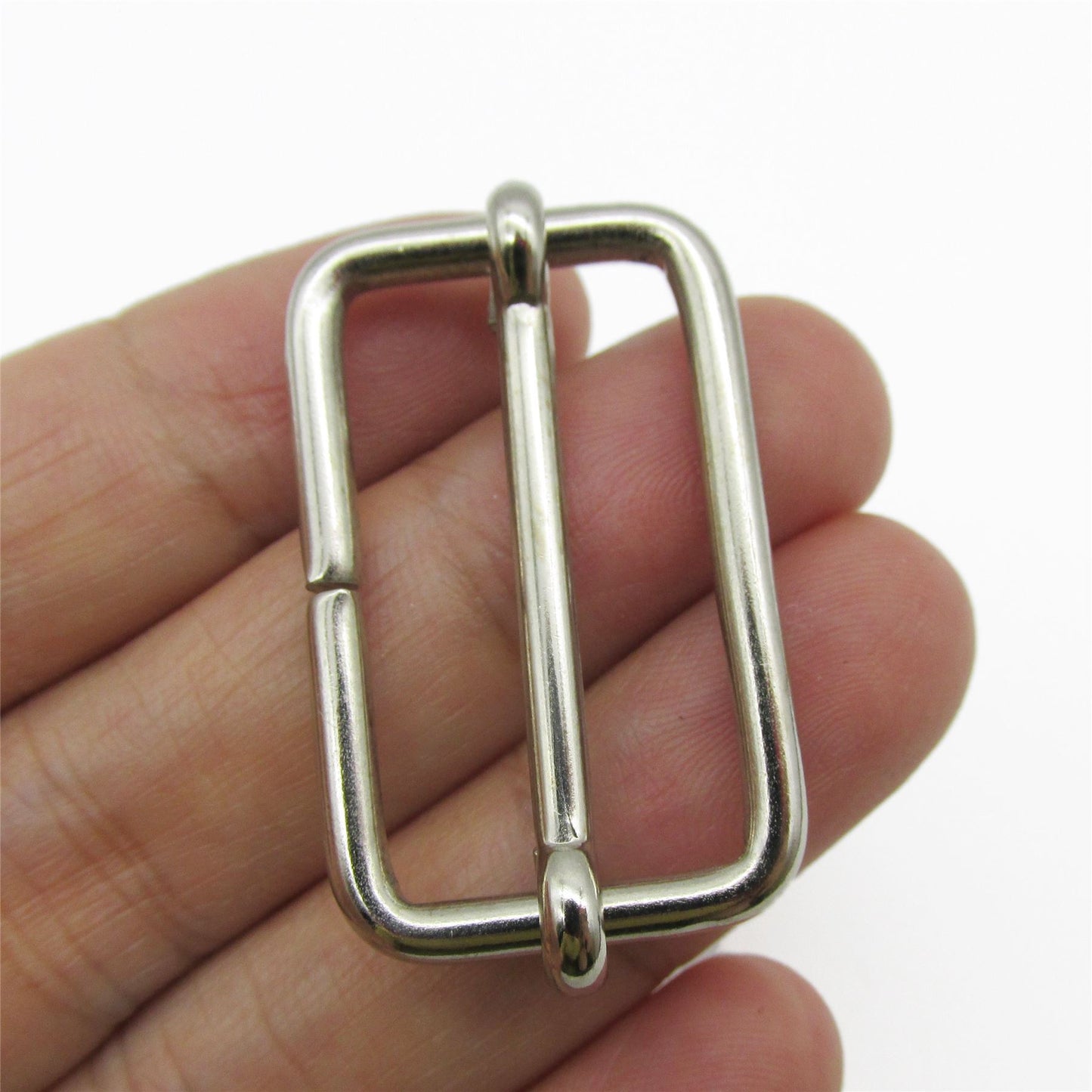 Metal Slider Buckle - Silver - 33mm - 5269