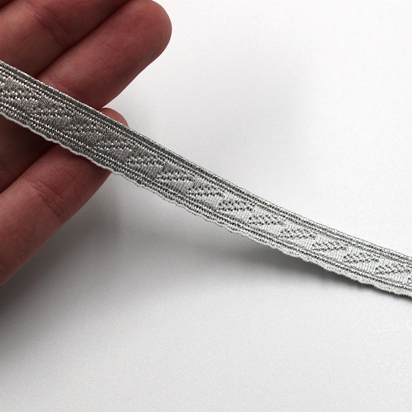 Metallic Braid with Embossed Row Design x 1m - 7548