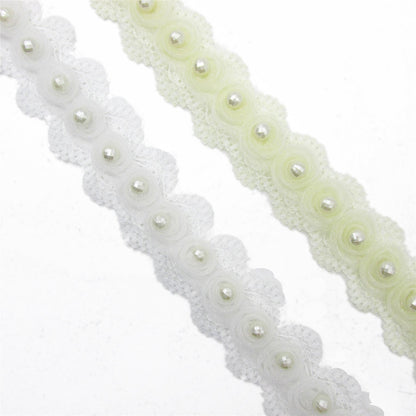 Lace With Faceted Pearl Beads 25mm 6486