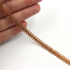 Tiny Metallic Braid With Double Picot Edging 5mm 7576