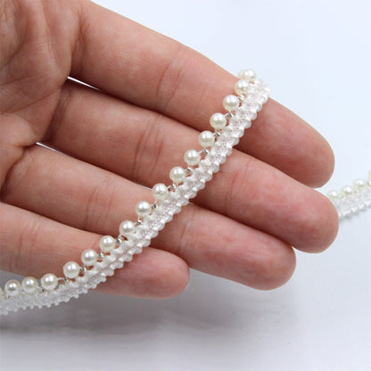 Faux-Pearl Beaded Edge Braid 9mm 6357