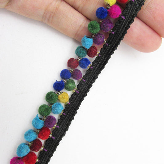 Tiny Pom-Pom Braid Multi 9558