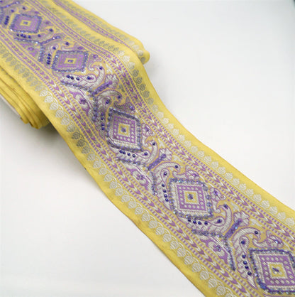 Diamond Embroidered and Sequin Braid - 90mm - by the metre - 8835