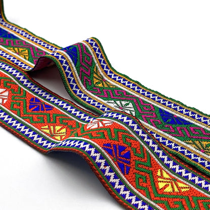 Aztec Inspired Patterned Braid 40mm x 1m - 9856