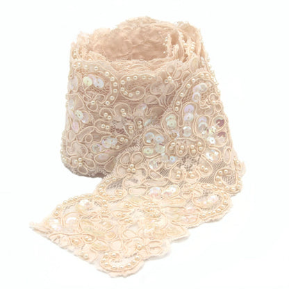 Beaded & Embroidered Lace - by the metre - 7252