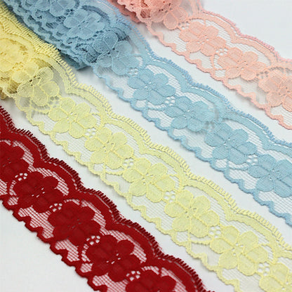 Polyester Scalloped Floral Lace 4cm 3281