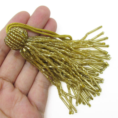 Bugle Bead Tassel 9cm 9933