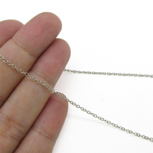 Two Tone Chain - Silver - 2mm - by the metre - 9906