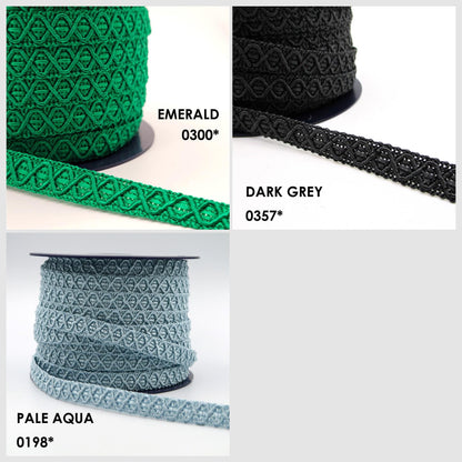 Gimp Braid with Criss Cross Design 12mm x 1m - 7980