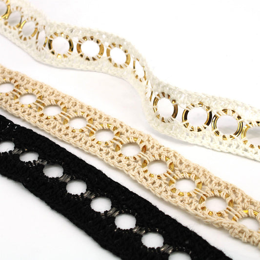 Ring Lace Crochet Braid - 30mm - by the metre - 7206