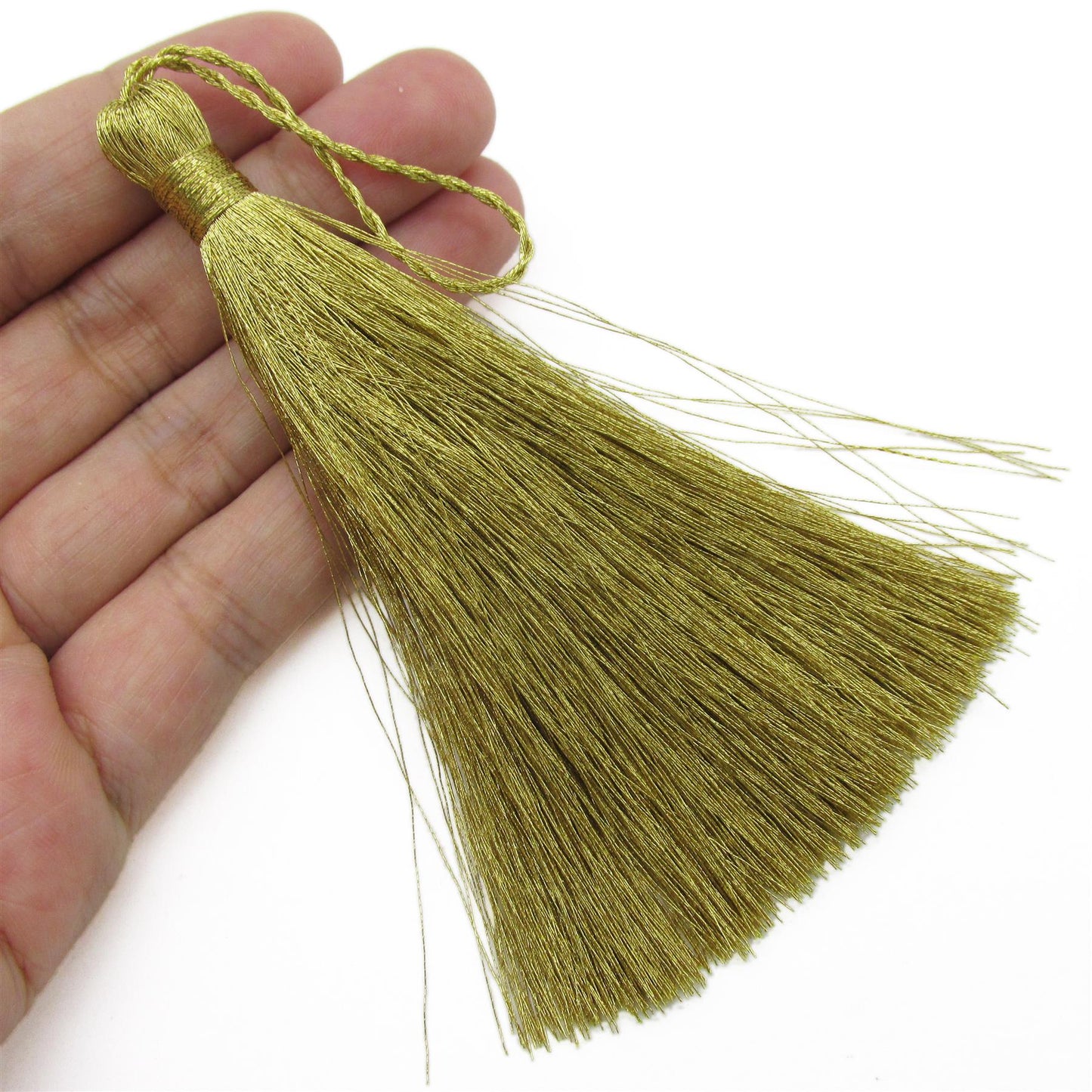 Bound Over Metallic Fringe Tassel 10.5cm 9491