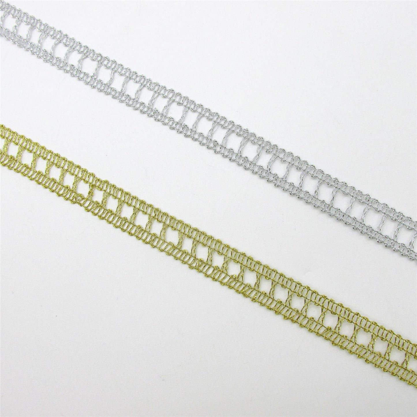 Flat Metallic Ladder Braid - 12mm - by the metre - 9072