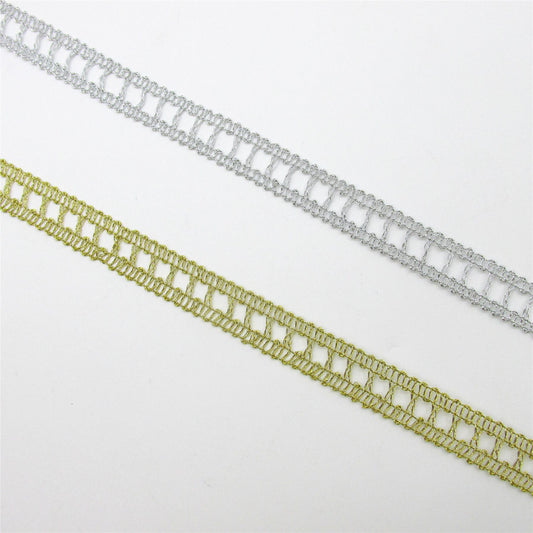 Flat Metallic Ladder Braid - 12mm - by the metre - 9072