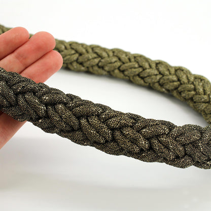 Metallic Plaited Rope - Old Gold - 24mm - by the metre - 8307