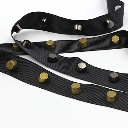 Cone Studded Grosgrain Braid 18mm x 1m - 9751