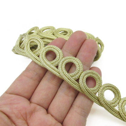 Metallic Corded Looped Braid 20mm x 1m - 9917