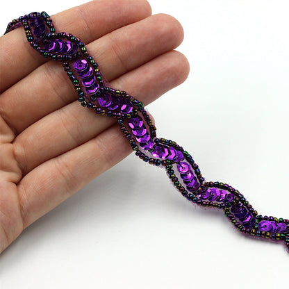 Zig-Zag Sequin Braid Small 12mm 7756