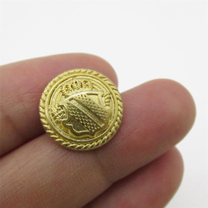 Metal Shield Button with Rope Edge - 7503