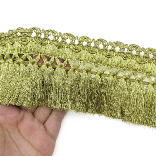 Metallic Tassel Fringe Gold 80mm - 6387