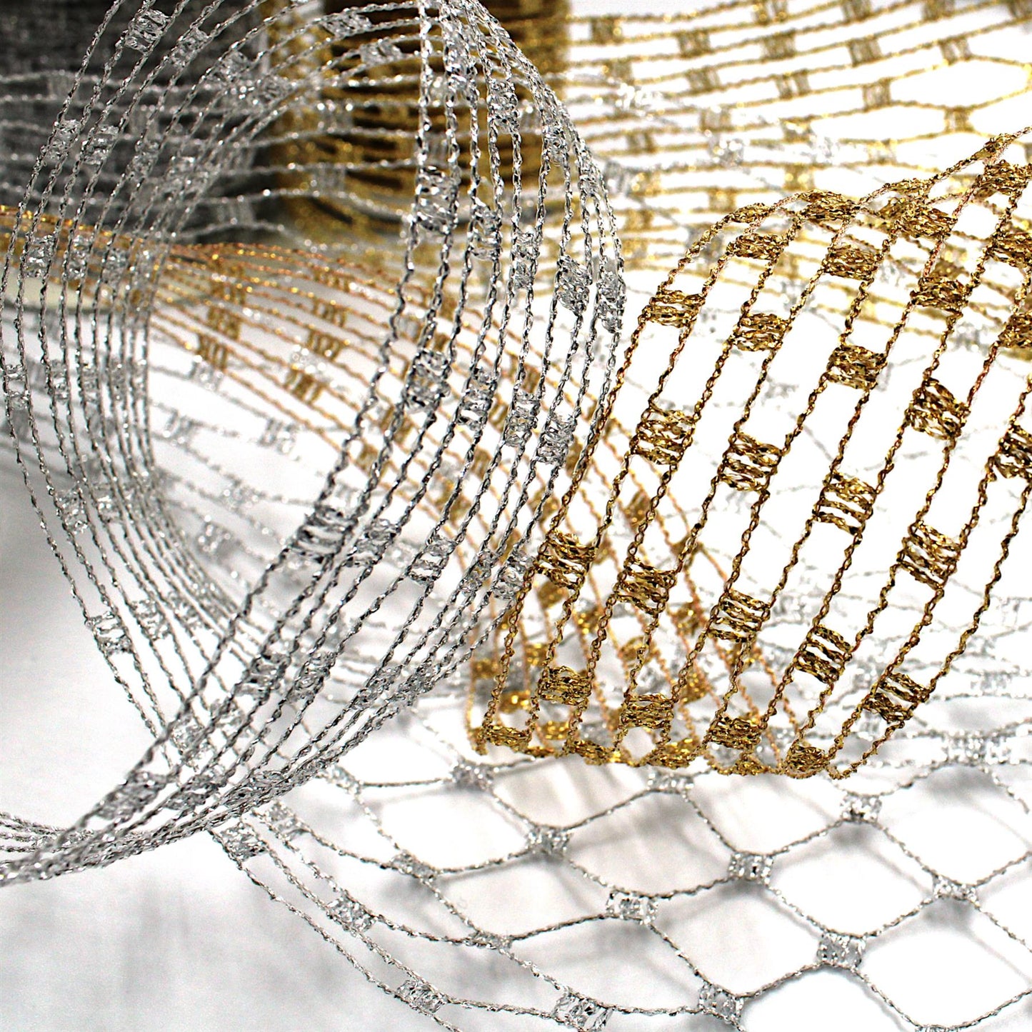 Expandable Wired Lurex Net Braid x 1m - 9511