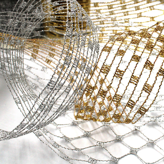 Expandable Wired Lurex Net Braid x 1m - 9511