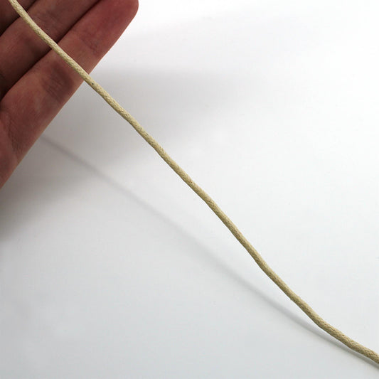 Waxed Cotton Cord - Natural - 1.5mm x 5 metres - 7646