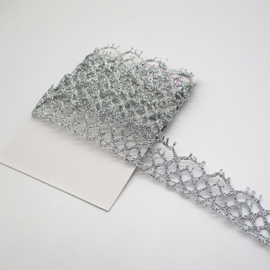 Open Design Metallic Lace 20mm 6336