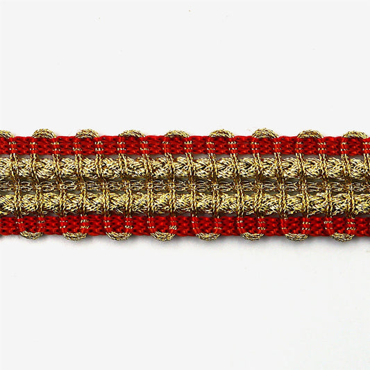 Metallic Braid with Cord Centre - 20mm - by the metre - 7699